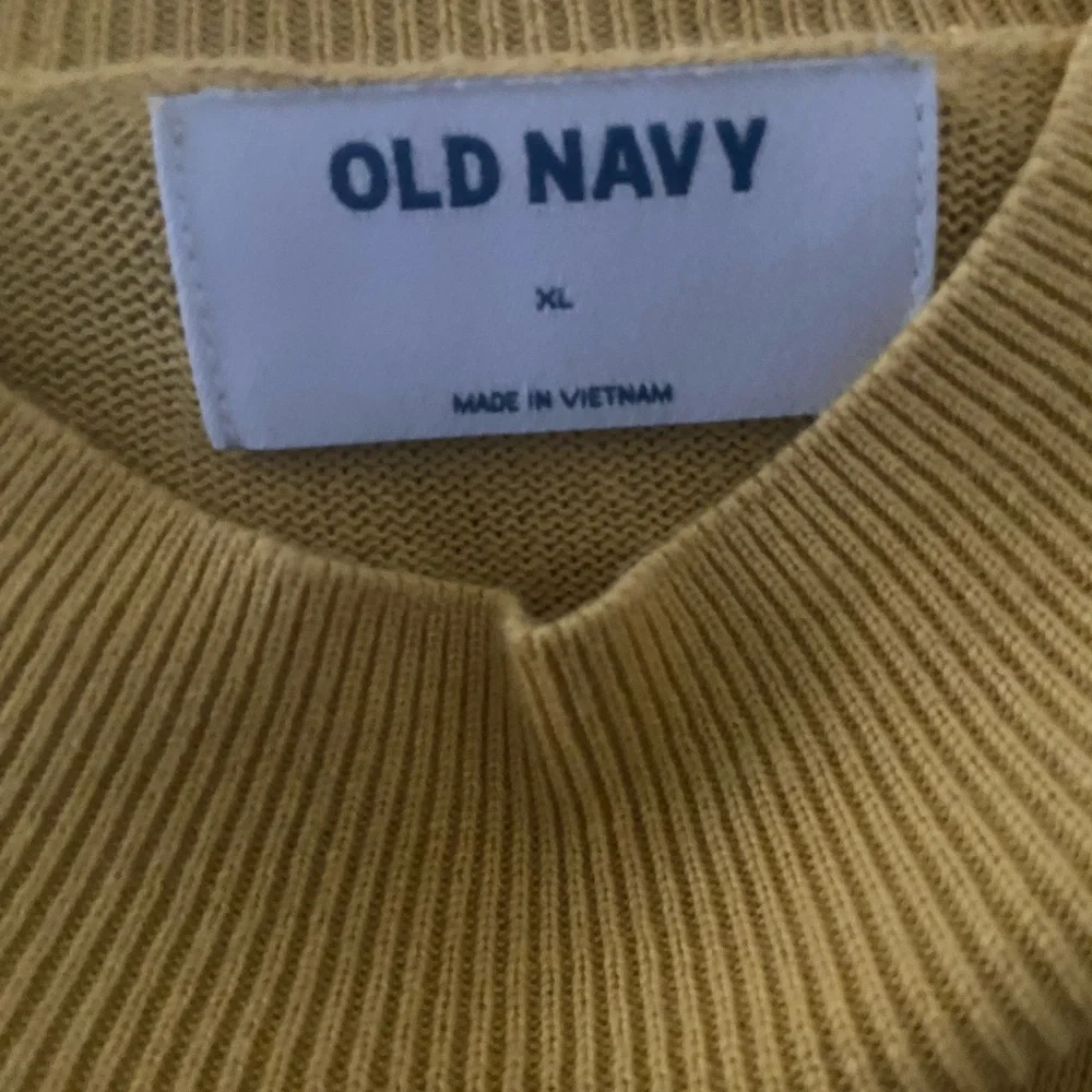 Old Navy Women’s Mustard Knit Long Sleeve Mock Neck Cotton Blend Sweater Size XL